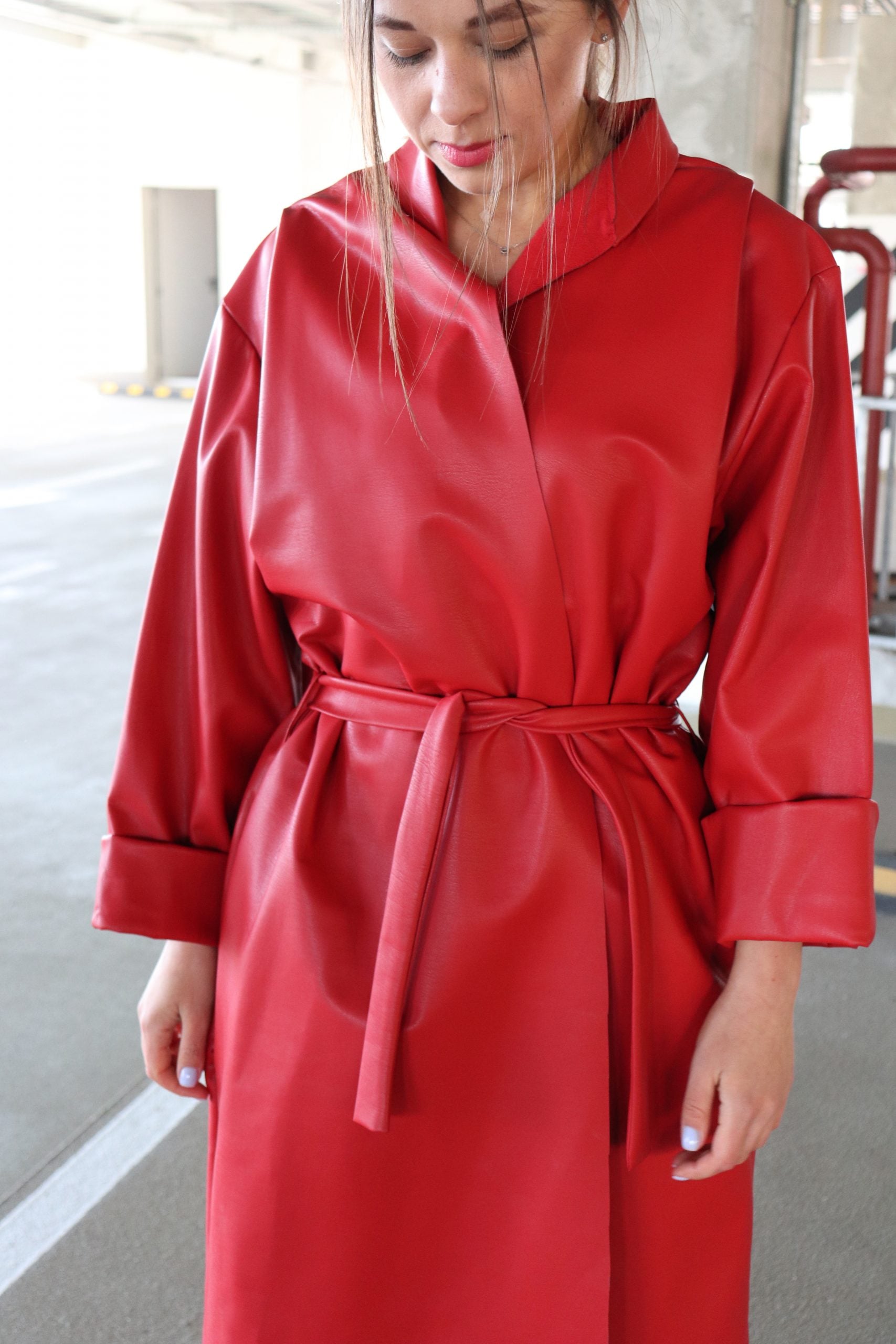 Eco Leather Trench — 1