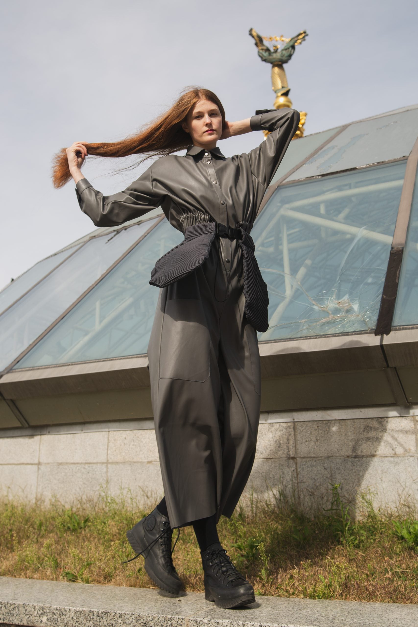 Eco leather jumpsuit — 1