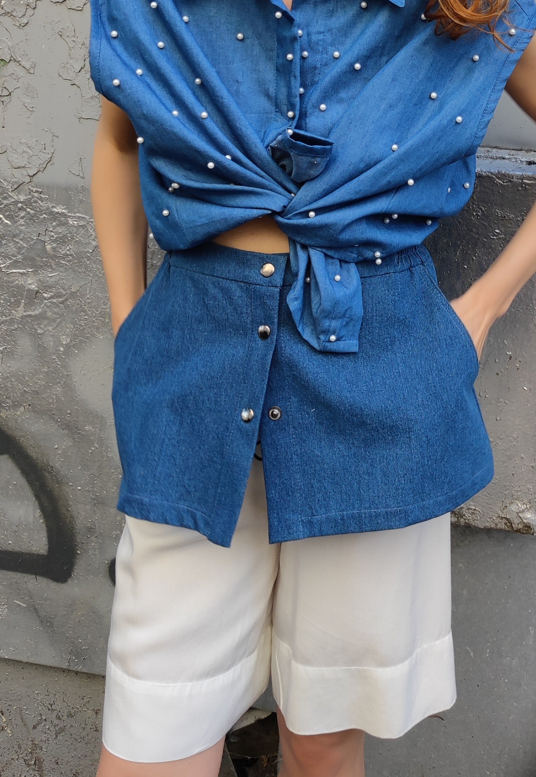 Denim peplum — 1