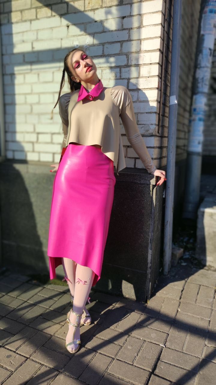 Faux Leather Skirt — 1